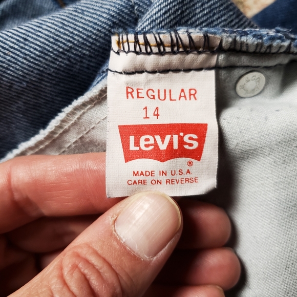 Levi's Vintage Orange Tab Boys Blue Jeans. 14 Regular. (27x27). USA made. EUC. - Picture 5 of 16